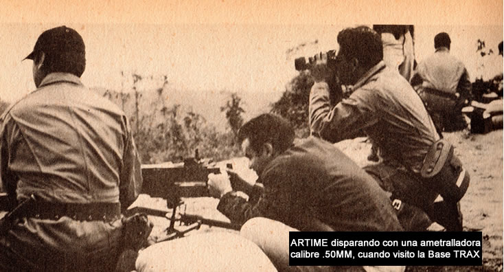 artime disparando ametralladora